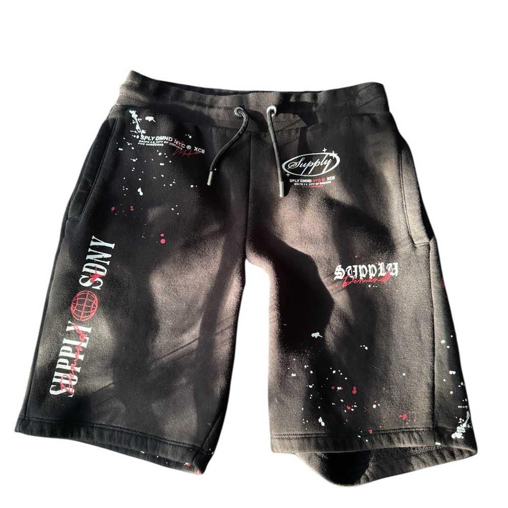 Supply Co. Black Graphic Men's Shorts